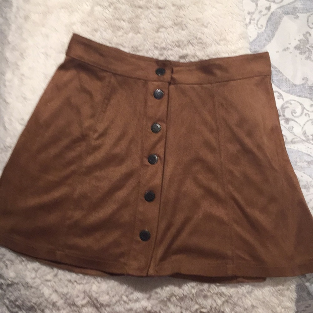 Taupe American Eagle Buttonup Skirt